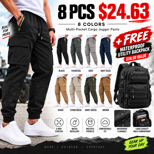 Men's Multi-Pocket Cargo Jogger Pants
