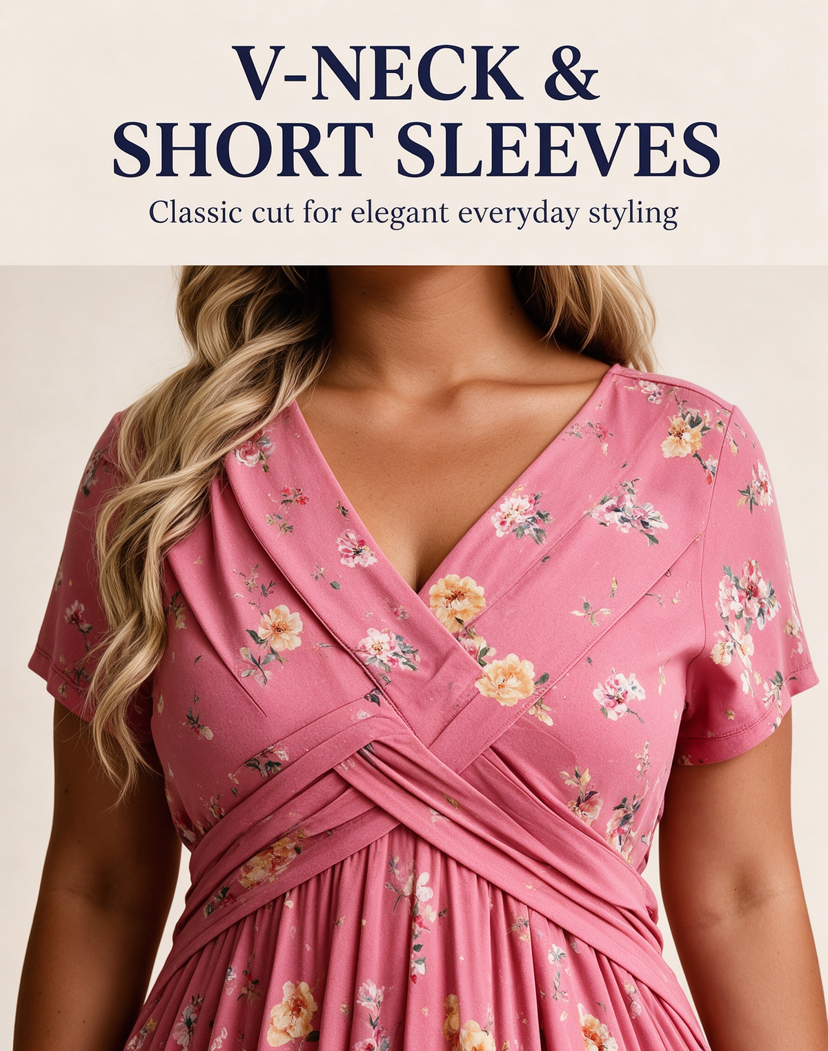 Women's Floral V-Neck Wrap Dress
