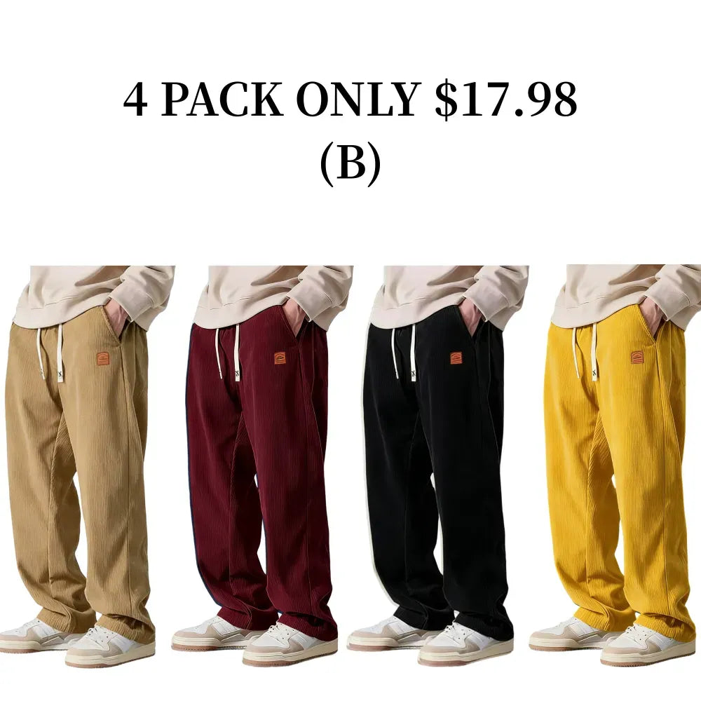 Men's Corduroy Wide-Leg Pants