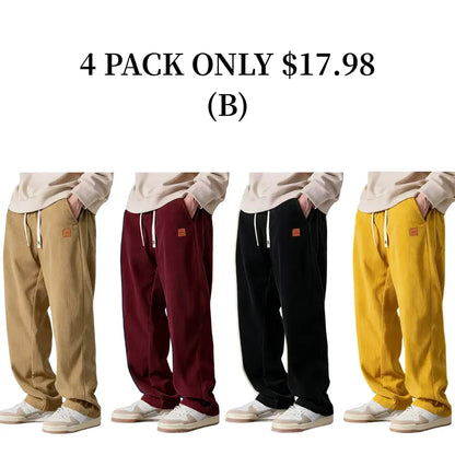 Men's Corduroy Wide-Leg Pants