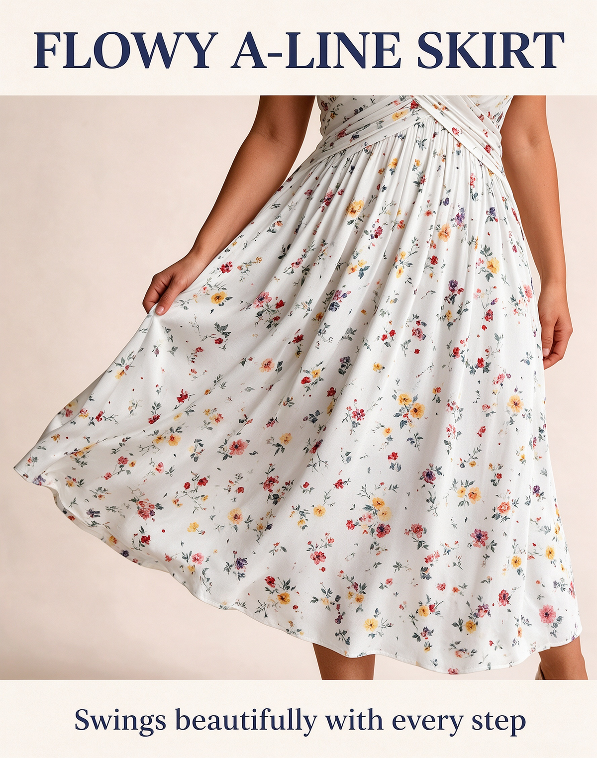 Women's Floral V-Neck Wrap Dress