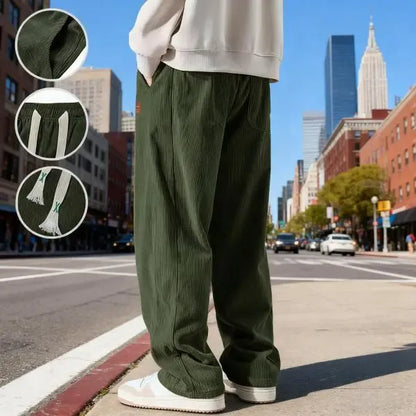 Men's Corduroy Wide-Leg Pants