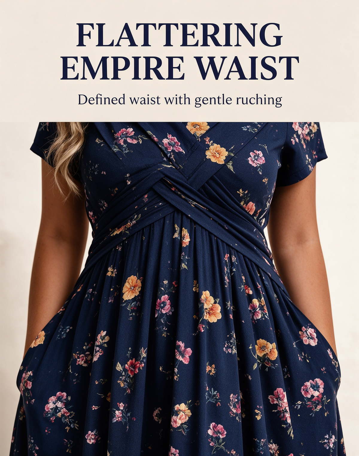 Women's Floral V-Neck Wrap Dress