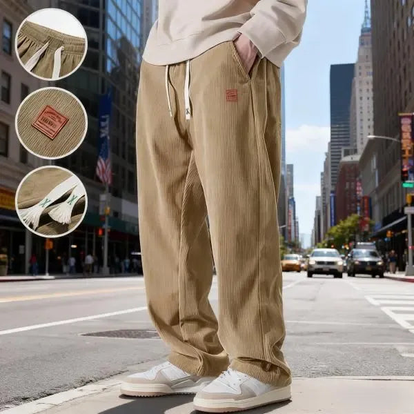 Men's Corduroy Wide-Leg Pants