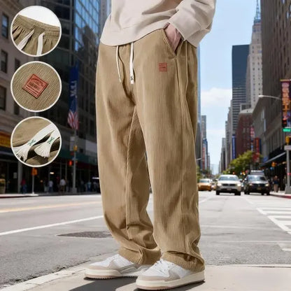Men's Corduroy Wide-Leg Pants