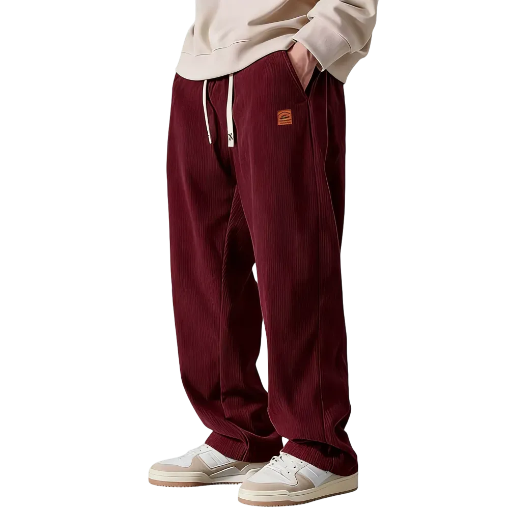 Men's Corduroy Wide-Leg Pants