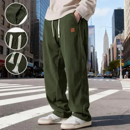 Men's Corduroy Wide-Leg Pants