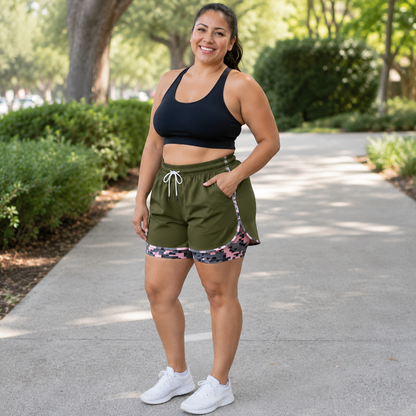 Women's casual athletic shorts with pockets