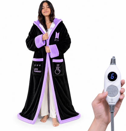 Wearable Heated Blanket with Foot Pocket & Auto Shut-Off