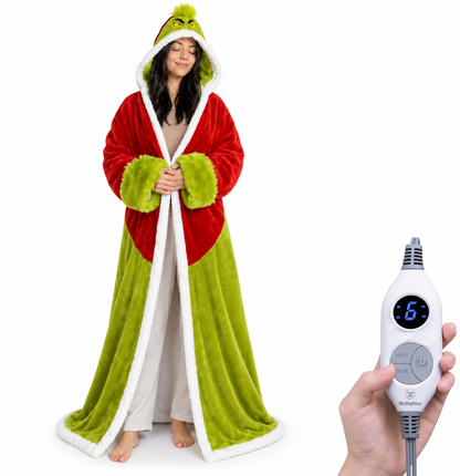 Wearable Heated Blanket with Foot Pocket & Auto Shut-Off