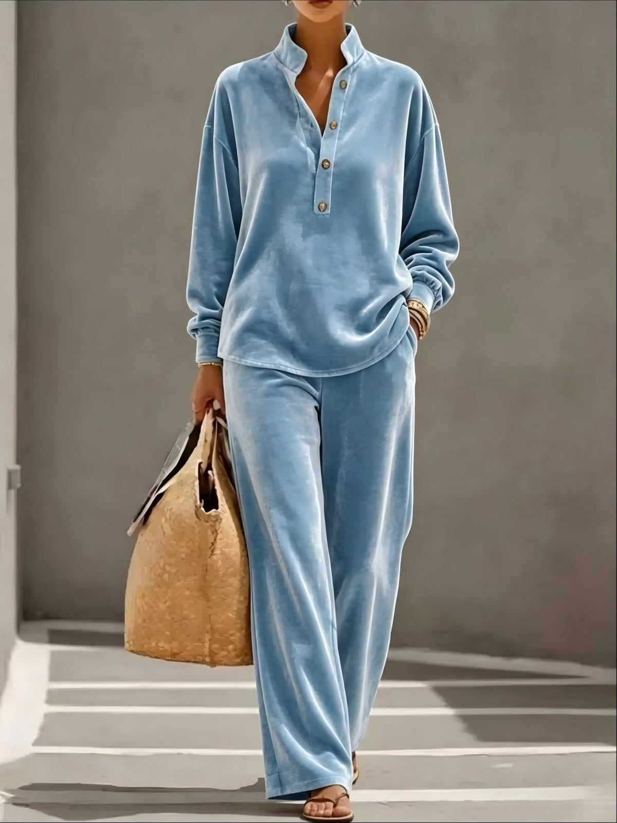 Women's Velvet Two-Piece Lounge Set