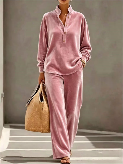 Women's Velvet Two-Piece Lounge Set